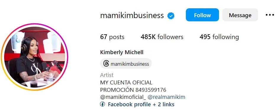 Mami Kim's Instagram account