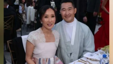 Mia Dae Kim with her husband