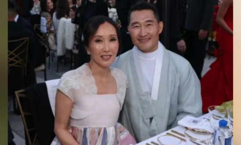 Mia Dae Kim with her husband
