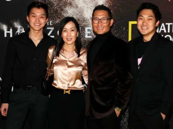 Mia Dae Kim with kids and her husband