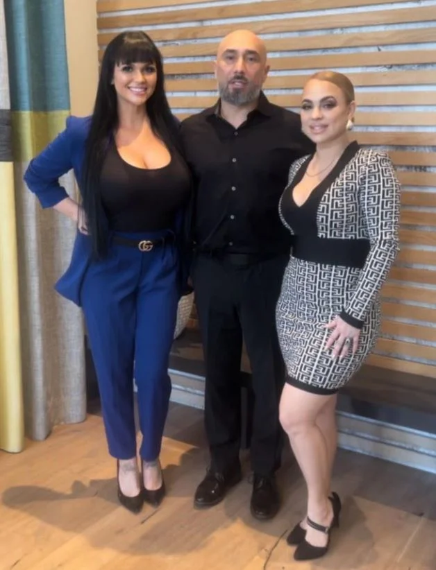 Michael Corleone Blanco with his wife Marie Ramirez De Arellano and friend