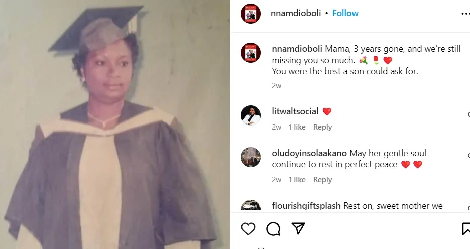 Nnamdi Oboli mother