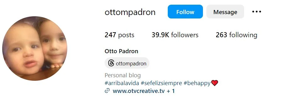 Otto Padrón's Instagram account
