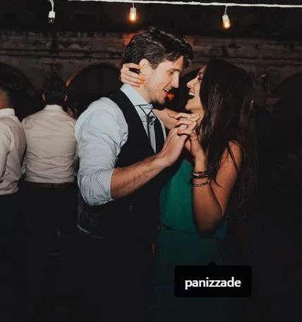 Paniz Zade with her husband