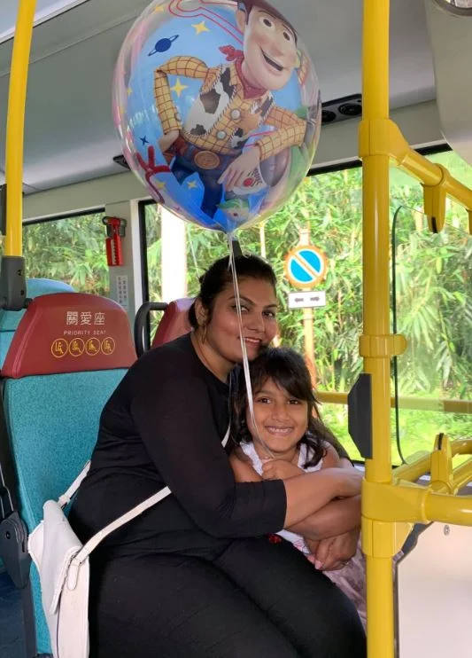 Sareena Noronha with her daughter