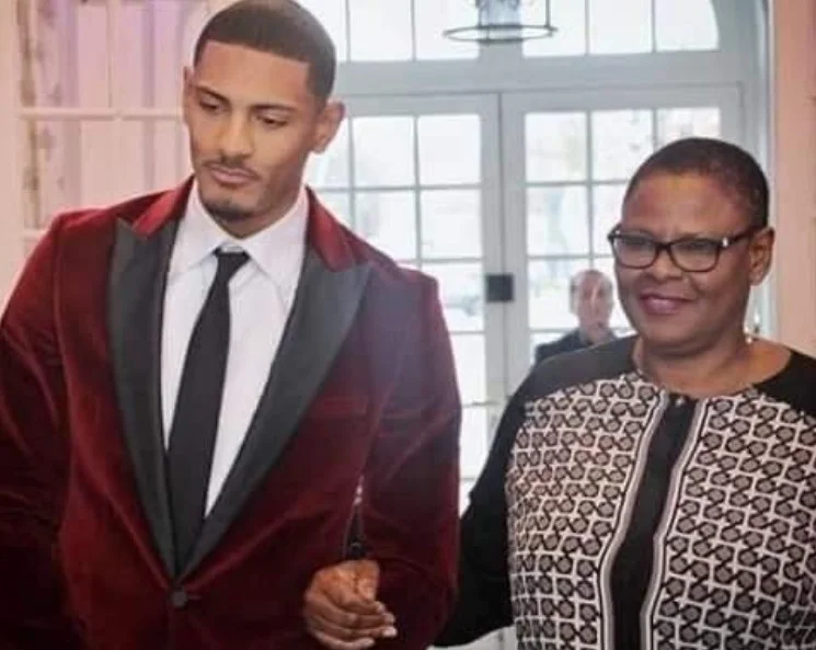 Sebastien Haller with his mother