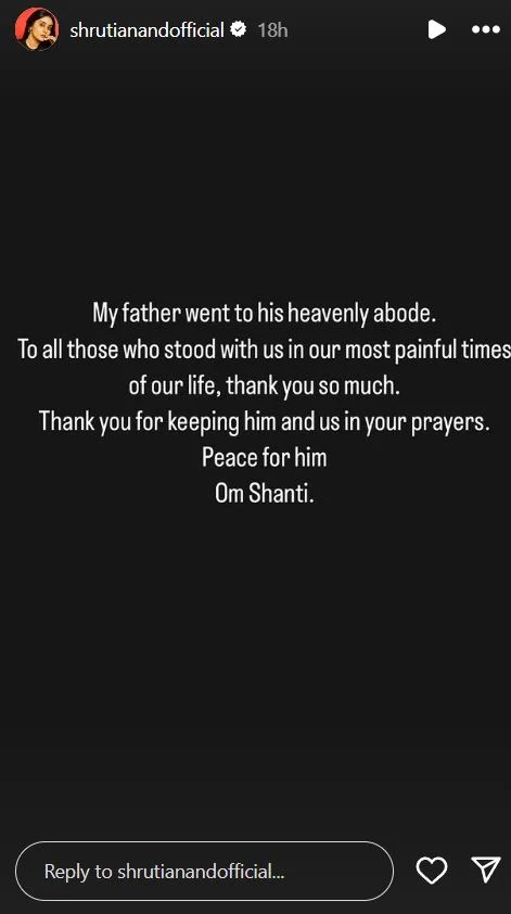 Shruti Anand's Instagram Story