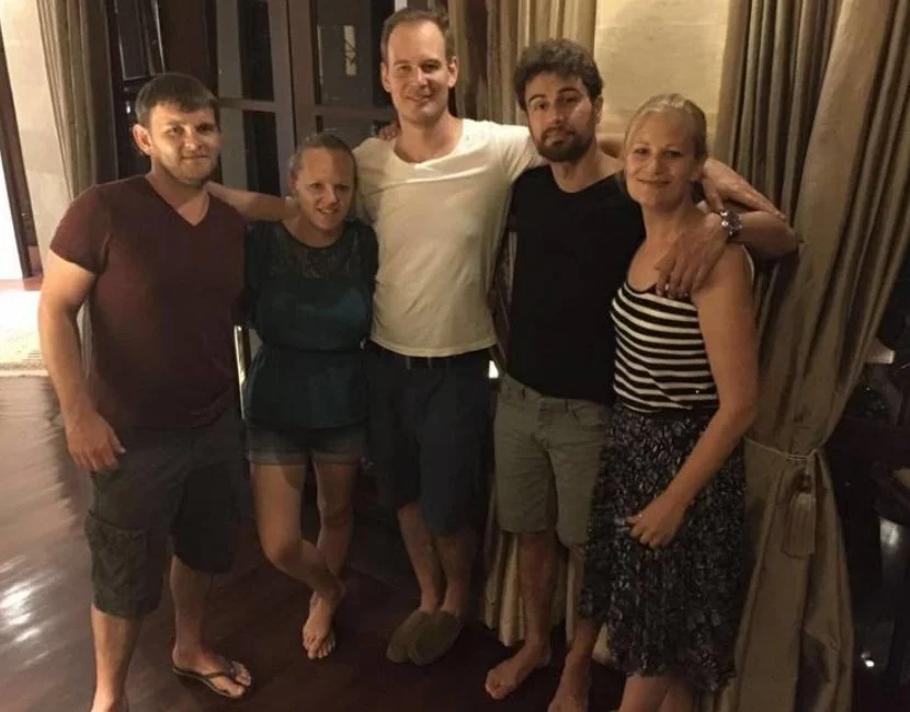 Theo James with his siblings