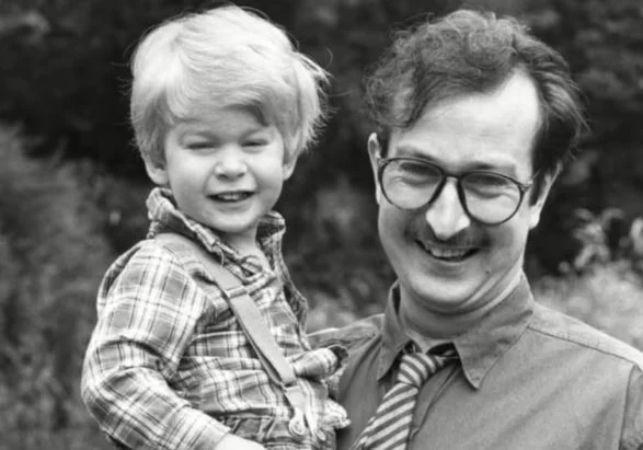 Tom Wright with his father