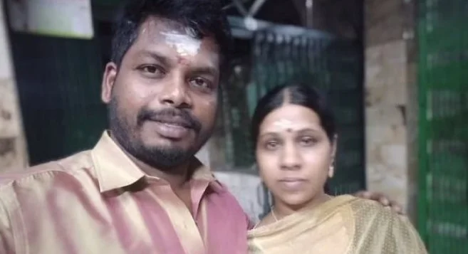 Zeenat Priya with her husband