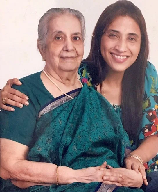 Zenobia Irani with her mother