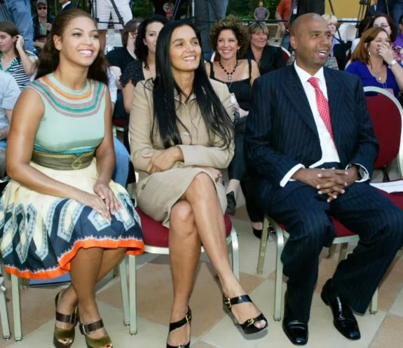 desiree perez with her husband and Beyonce Knowles