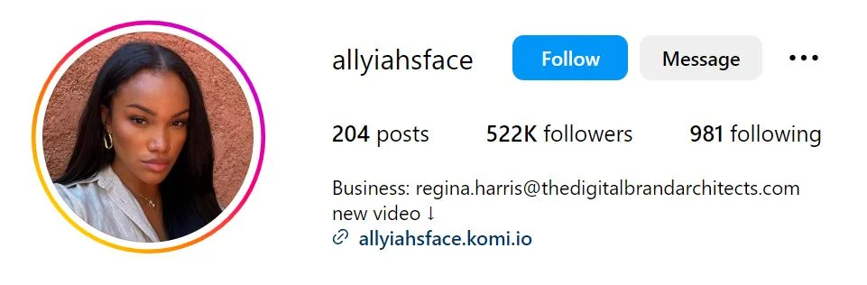 Allyiahsface's Instagram