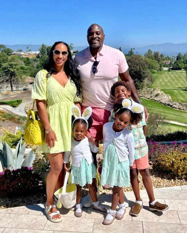 Annemarie Wiley with her husband and kids