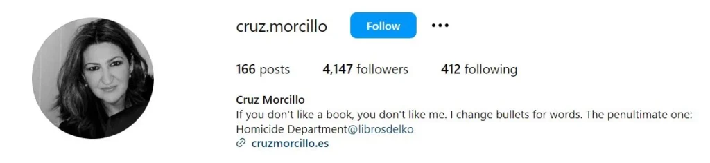 Cruz Morcillo's Instagram account