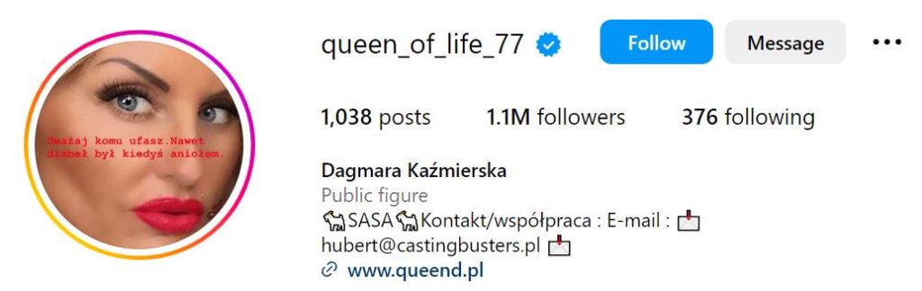 Dagmara Kaźmierska's Instagram