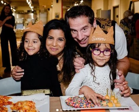 Hitha Herzog with her husband and kids