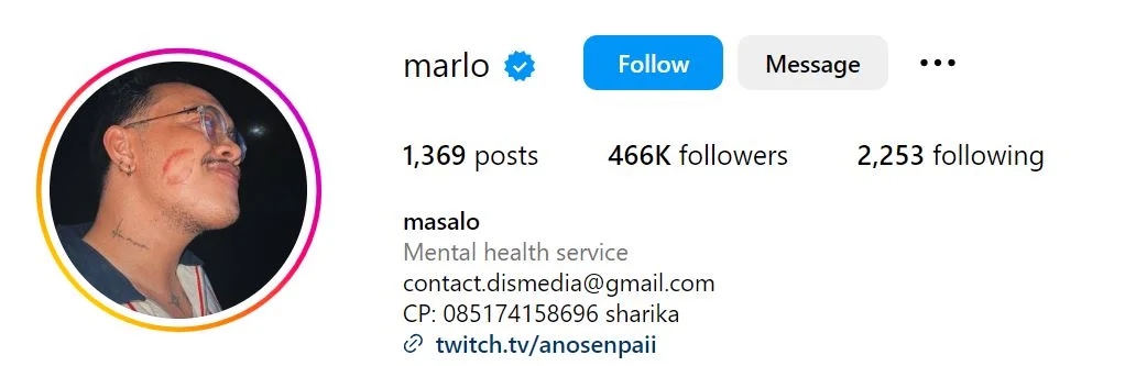 Marlo Ernesto's Instagram account