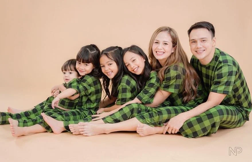 Nikka Martinez with her husband and kids