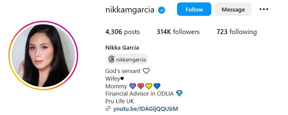 Nikka Martinez's IG profile