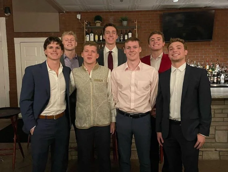 Owen Lloyd with his friends