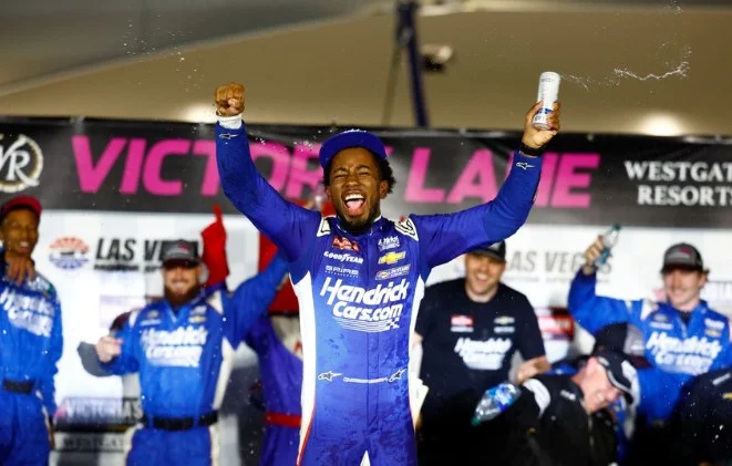 Rajah Caruth became the third Black driver to win a NASCAR national series race, joining Wendell Scott and Bubba Wallace